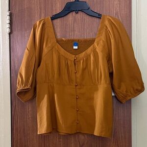 Old Navy Women's Tan Button-Up Blouse